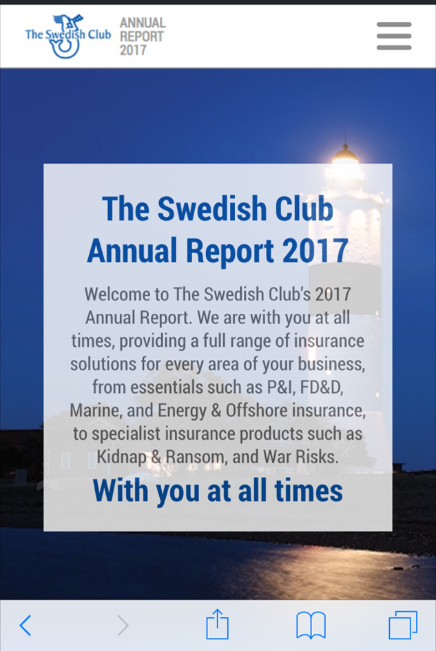 The Swedish Clubs Online Annual Report 2017